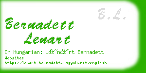 bernadett lenart business card